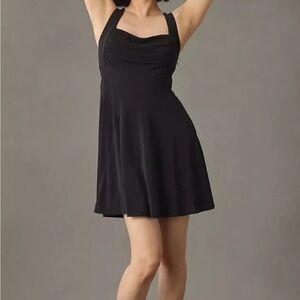 NWT NEW By Anthropologie Ruched Square-Neck Dress